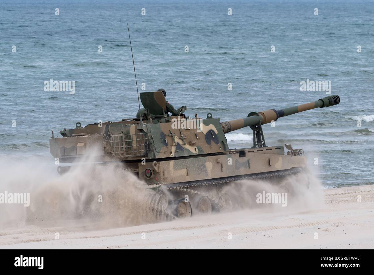 South Korea`s K9 Thunder gun-howitzers of the Polish Armed Forces© Wojciech Strozyk / Alamy Stock Photo *** Local Caption *** Stock Photo